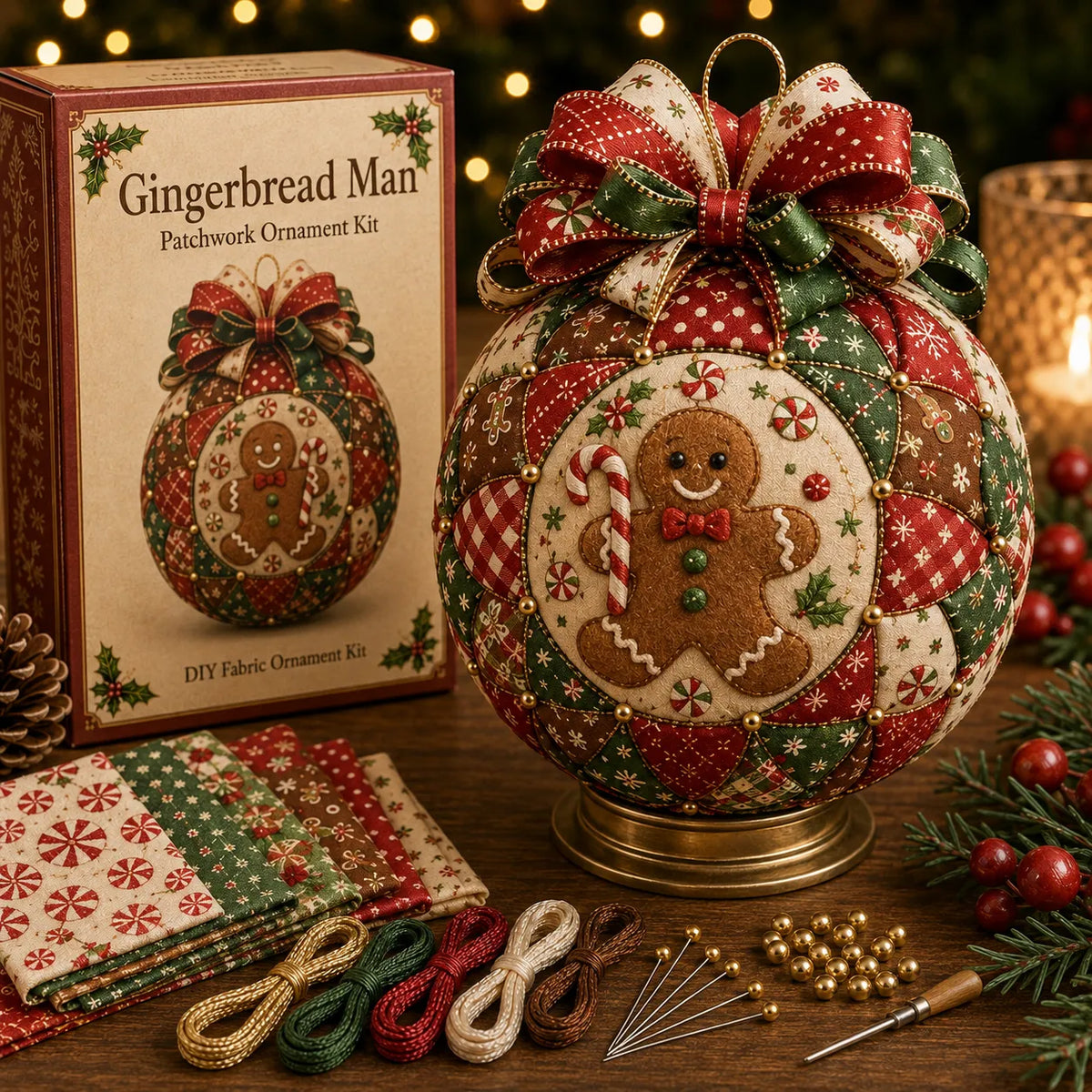 🎄 Christmas Classics Patchwork Ornament DIY Kit
