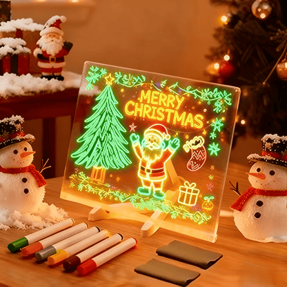 🎅The perfect gift for this Christmas🎁Creative Rewritable Acrylic LED Message Board 🎨 (set come with 7 Pens) by mysite