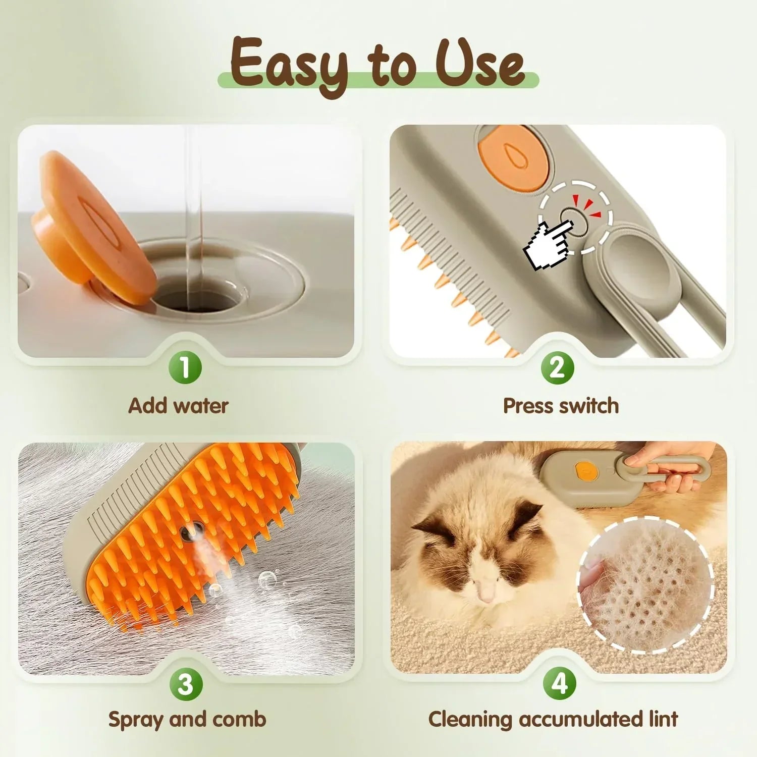🎁Pet Grooming Brush With Spray by My Store